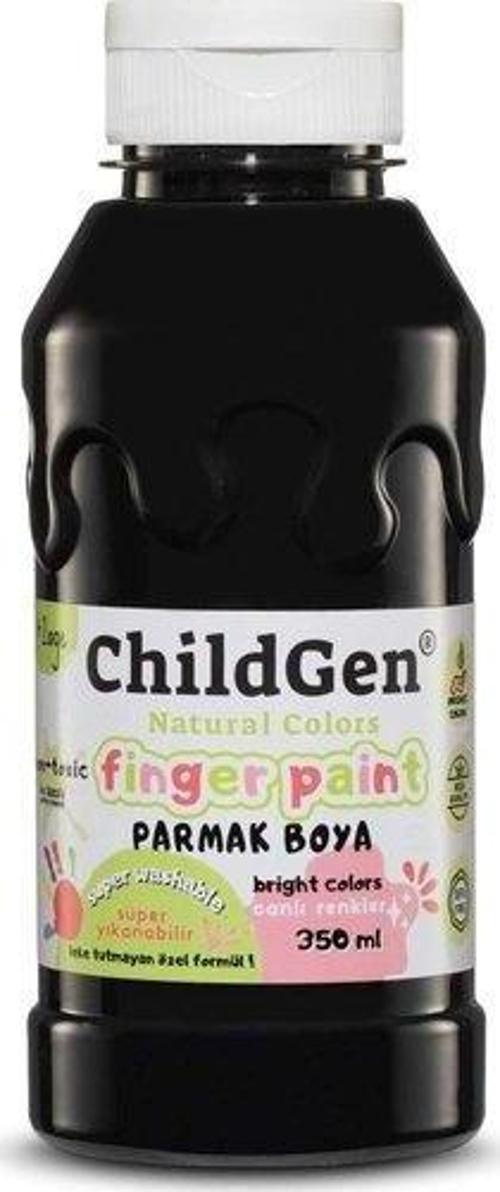 Süper Yıkanabilir Parmak Boyası 350 ml Şişe Siyah