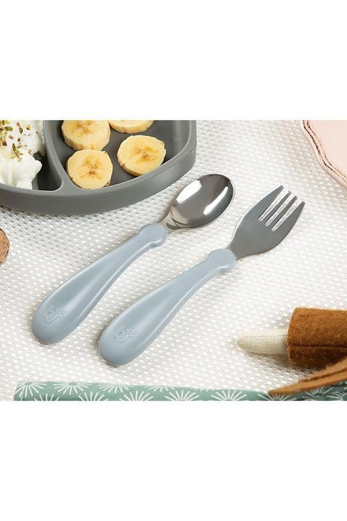 Paslanmaz Çelik Çatal Kaşık Seti Gri