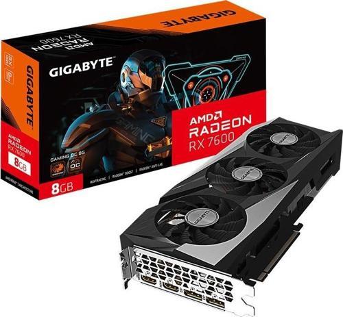 GIGABYTE Radeon RX 7600 GAMING OC 8GB GDDR6 128Bit FSR 3 AMD Ekran Kartı-GV-R76GAMING OC-8GD