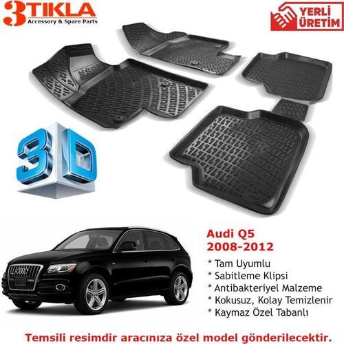 Audi Q5 2008-2012 Premium 3D Havuzlu Paspas Seti