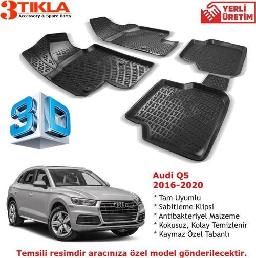 Audi Q5 2016-2020 Premium 3D Havuzlu Paspas Seti