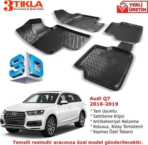 Audi Q7 2016-2020 Premium 3D Havuzlu Paspas Seti