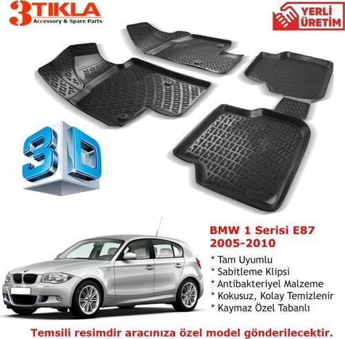BMW 1 Serisi E87 2005-2010 Premium 3D Havuzlu Paspas Seti