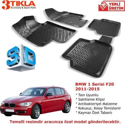 BMW 1 Serisi F20 2011-2015 Premium 3D Havuzlu Paspas Seti