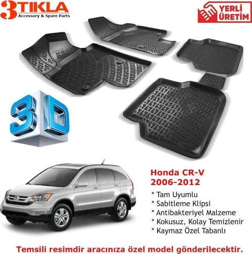 Honda CR-V 2006-2012 Premium 3D Havuzlu Paspas Seti