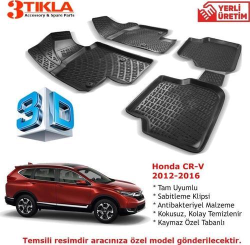 Honda CR-V 2012-2016 Premium 3D Havuzlu Paspas Seti