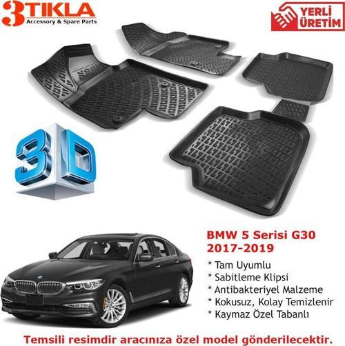 BMW 5 Serisi G30 2017-2019 Premium 3D Havuzlu Paspas Seti