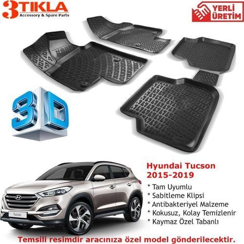 Hyundai Tucson 2015-2020 Premium 3D Havuzlu Paspas Seti