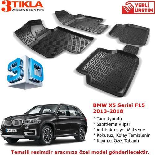 BMW X5 Serisi F15 2013-2018 Premium 3D Havuzlu Paspas Seti