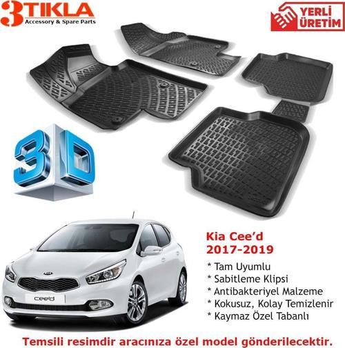 Kia Ceed 2012-2017 Premium 3D Havuzlu Paspas Seti