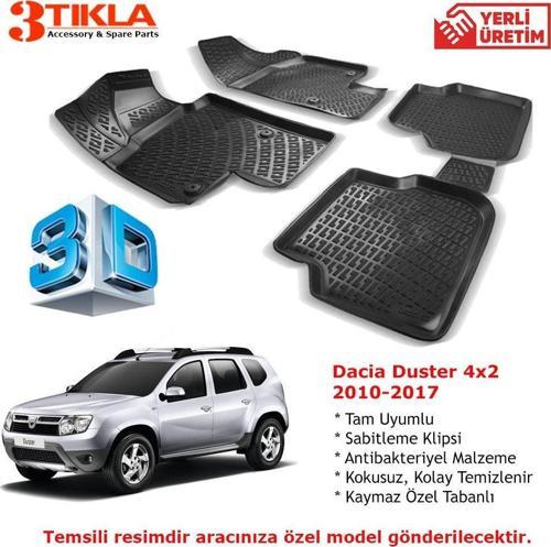 Dacia Duster 4x2 2010-2017 Premium 3D Havuzlu Paspas Seti