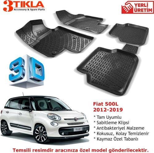 Fiat 500L 2012-2019 Premium 3D Havuzlu Paspas Seti