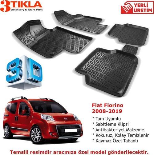 Fiat Fiorino 2008-2019 Premium 3D Havuzlu Paspas Seti