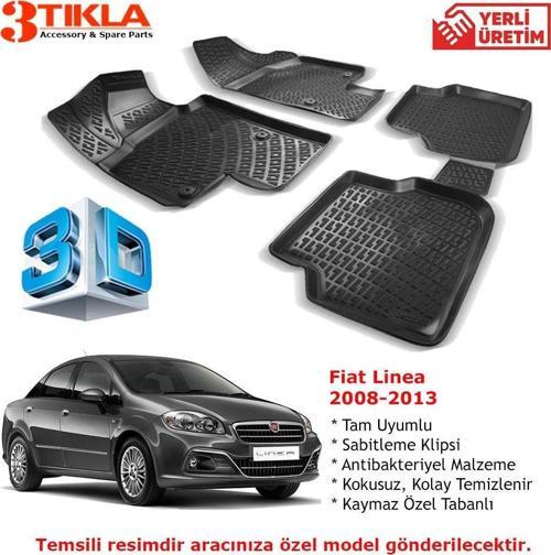 Fiat Linea 2008-2013 Premium 3D Havuzlu Paspas Seti