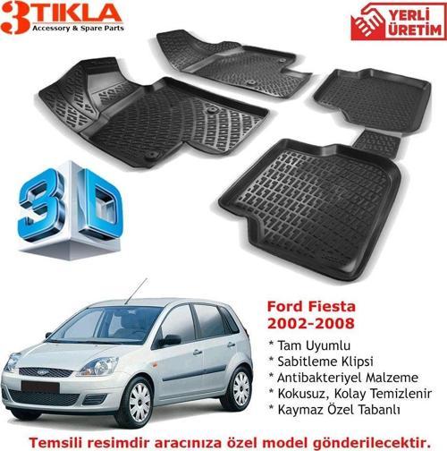 Fiesta 2002-2008 Premium 3D Havuzlu Paspas Seti