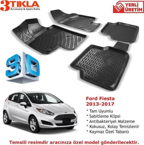 Fiesta 2013-2017 Premium 3D Havuzlu Paspas Seti