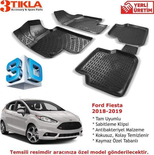 Fiesta 2018-2019 Premium 3D Havuzlu Paspas Seti