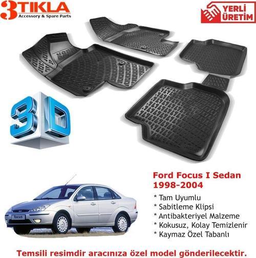 Focus I Sedan 1998-2004 Premium 3D Havuzlu Paspas Seti