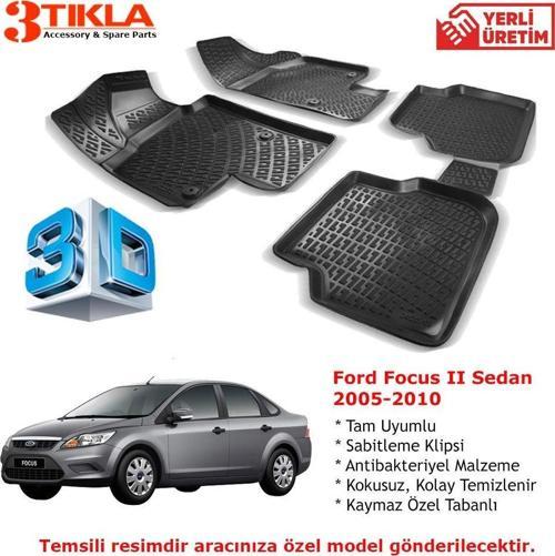 Focus II Sedan 2005-2010 Premium 3D Havuzlu Paspas Seti