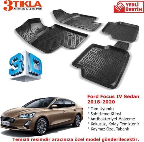 Focus IV Sedan 2018-2020 Premium 3D Havuzlu Paspas Seti