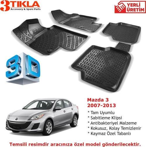 Mazda 3 2007-2013 Premium 3D Havuzlu Paspas Seti
