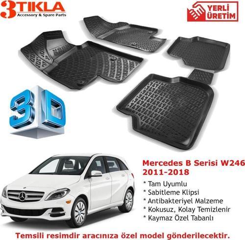 Mercedes B Serisi W246 2011-2018 Premium 3D Havuzlu Paspas Seti