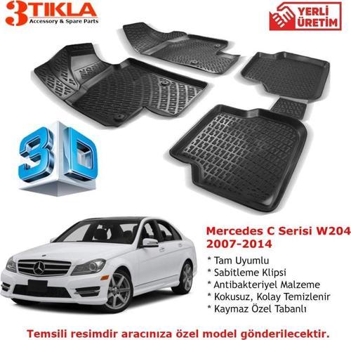 Mercedes C Serisi W204 2007-2014 Premium 3D Havuzlu Paspas Seti