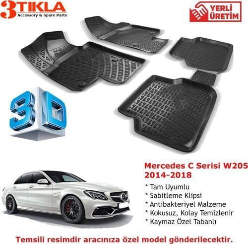 Mercedes C Serisi W205 2014-2018 Premium 3D Havuzlu Paspas Seti