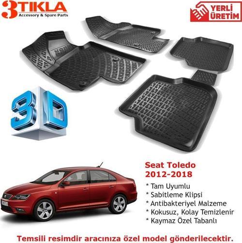 Seat Toledo 2012-2018 Premium 3D Havuzlu Paspas Seti