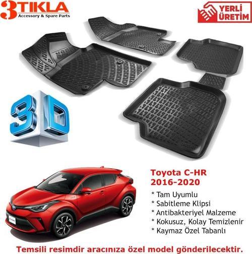 Toyota C-HR 2016-2020 Premium 3D Havuzlu Paspas Seti