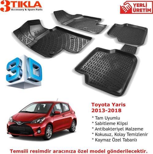 Toyota Yaris 2013-2018 Premium 3D Havuzlu Paspas Seti