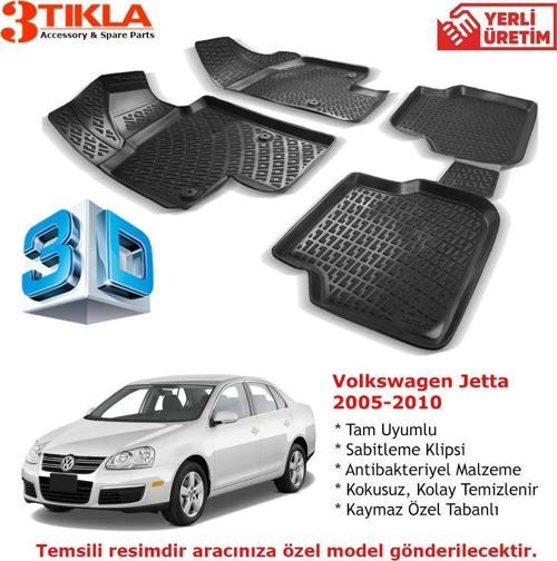 Volkswagen Jetta 2005-2010 Premium 3D Havuzlu Paspas Seti