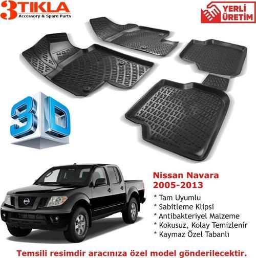 Nissan Navara 2005-2013 Premium 3D Havuzlu Paspas Seti