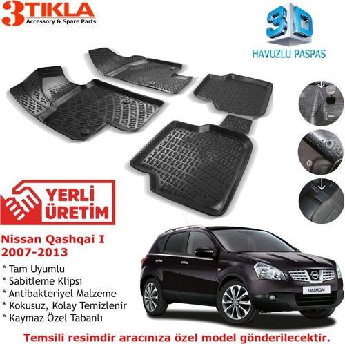Nissan Qashqai 2007-2013 Premium 3D Havuzlu Paspas Seti