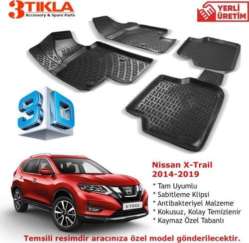 Nissan X-Trail 2014-2019 Premium 3D Havuzlu Paspas Seti
