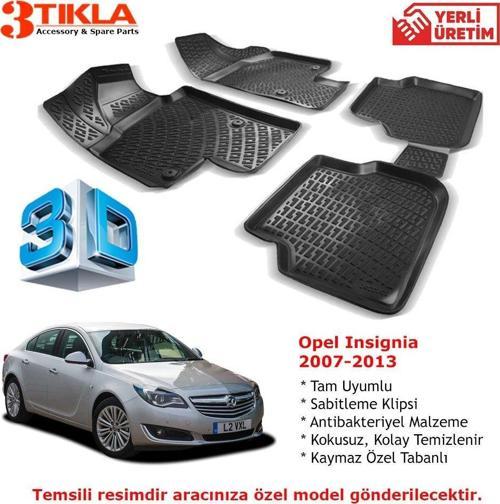 Opel Insignia 2007-2013 Premium 3D Havuzlu Paspas Seti