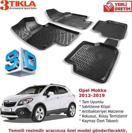Opel Mokka 2012-2019 Premium 3D Havuzlu Paspas Seti