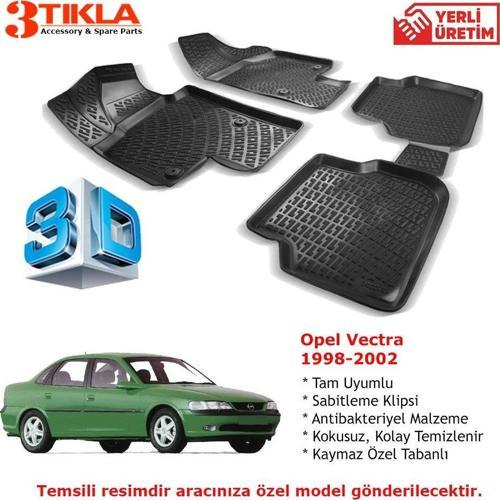 Opel Vectra 1998-2002 Premium 3D Havuzlu Paspas Seti