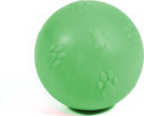 Termoplastik Pati Desenli Sert Köpek Oyun Topu 7 cm Yeşil