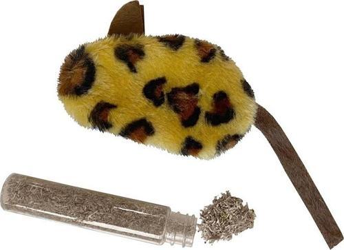 Kedi Oyuncağı Leopar Desenli Peluş Fare 6-10-18 cm