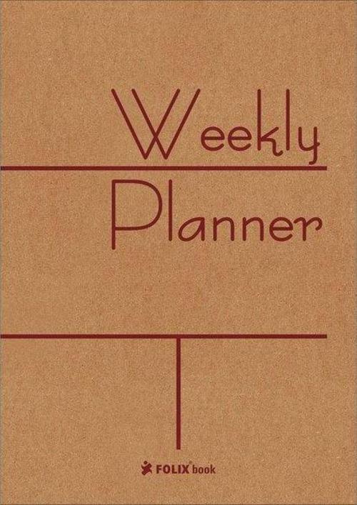 Weekly Planner 155x23 Kraft Kapak Ivory Kağıt 70 gr Tel Dikiş Ciltli 54 Yaprak Flx-821268