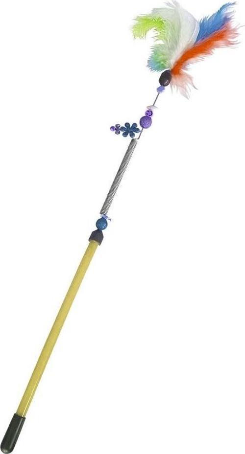 Yaylı Kedi Oyun Oltası 45 cm - 57 cm Sarı