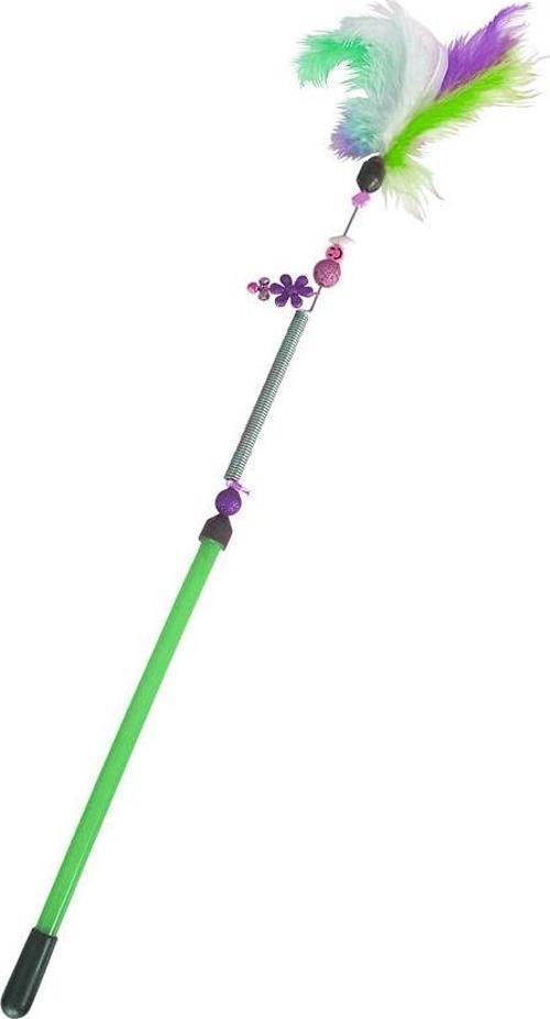 Yaylı Kedi Oyun Oltası 45 cm - 57 cm Yeşil