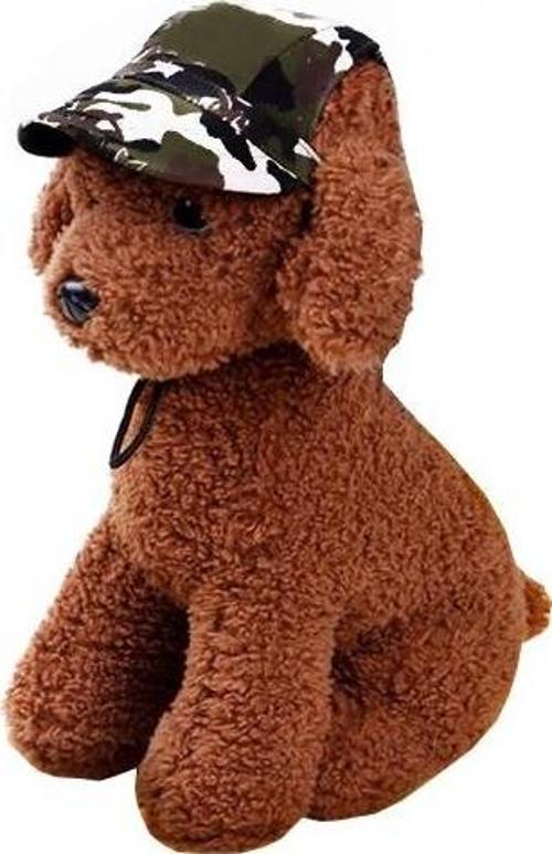 Ayarlanabilir Köpek Şapkası Kamuflaj Yeşil Baş: 32 - 40 cm