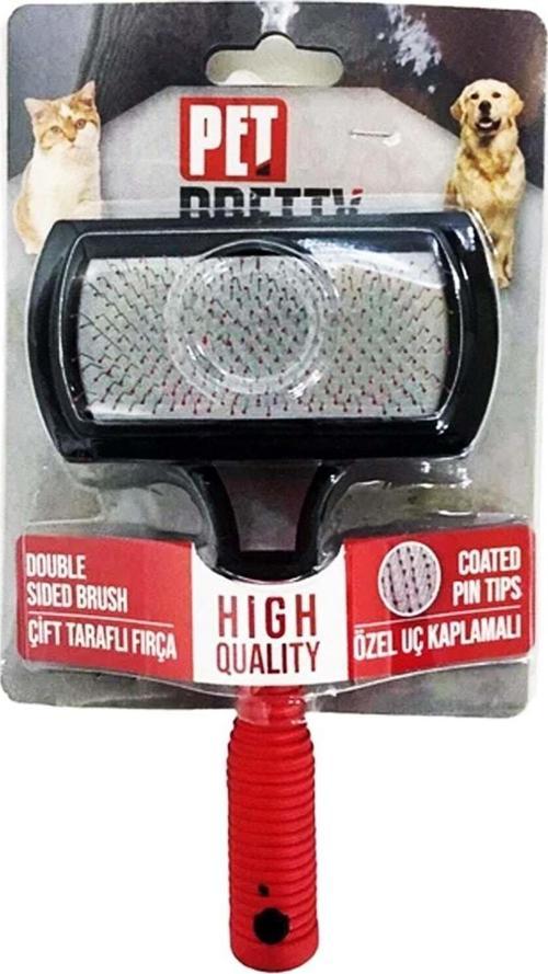Pet Pretty Çift Taraflı Lüx Kedi Köpek Fırça Tarak 5,5x9 cm - 17 cm
