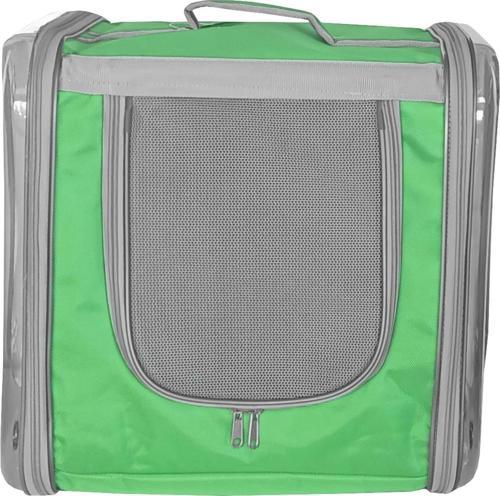Çift Cam Kedi Köpek Taşıma Çantası 32x40x42 cm Yeşil