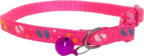 Ayak Desenli Kedi Köpek Tasması Min:20-Max:30 cm Pembe