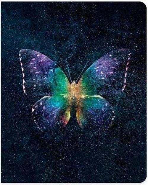 20x25 80 Yaprak Kareli Bind-Note Butterfly Defter