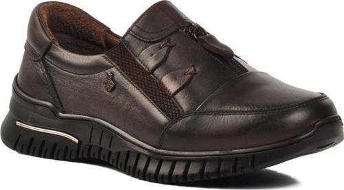 Voyager Z006 Kahve Hakiki Deri Kadın Günlük Ayakkabı