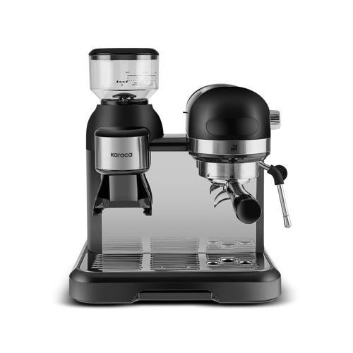 Coffeemaid Kahve Öğütücülü, Süt Köpürtücülü, 19 Bar Basınçlı Espresso, Latte, Cappuccino, Americano Makinesi Black 1,4L 1550W